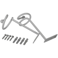 Easy-Shadow - 2 Stück Drapierhaken weiß für Gardinen / Gardinenschals / Querbehänge / Vorhänge - Haken aus Metall zur Dekoration von Schals / Stores inkl. Montagematerial - weiß