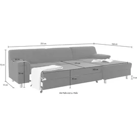 INOSIGN Ecksofa »Jamie, modern und elegant, Fußhöhe 9cm, L-Form, wahlweise mit Bettfunktion