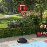 sportnow Basketballständer Magnet-Dartscheibe 129-179 cm Basketball-backboard-ständer, Basketballanlage für Erwachsene, Stahl