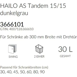 HAILO Tandem 30l grau