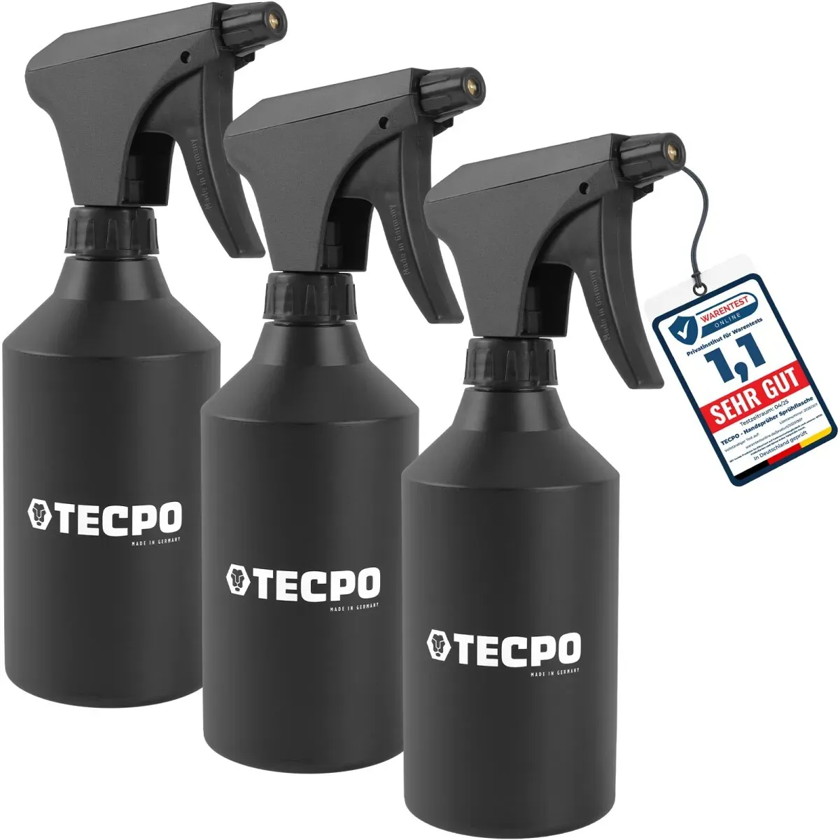 3x TECPO HDPE Handsprüher für Bremsenreiniger 500 ml