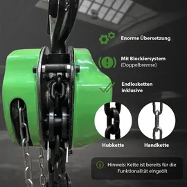 Trutzholm Kettenzug triangel 1t Tragkraft 3m Hubhöhe