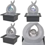 Zimmerbrunnen mit led Polyresin - Zimmerspringbrunnen - Springbrunnen - Home & Living - Grau