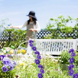 Relaxdays Rankgitter 92 x 27,5 cm Weiß