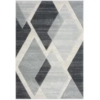 Carpet City Teppich Kurzflor Grau, - 120x170 cm -