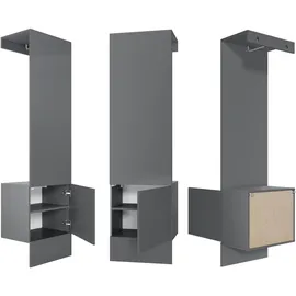 Vladon Wandgarderobe Carlton Neo 52 x 193 x 35 cm Anthrazit