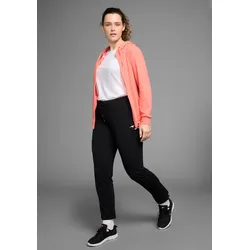 Jogginganzug KANGAROOS, Damen, Gr. 48, rot (coral), Interlock, Obermaterial: 60% Baumwolle, 40% Polyester, sportlich, figurumspielend, Sportanzüge, Große Größen