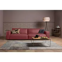 Big-Sofa MUSTERRING "LUCIA Mega Sofa, zeitlos, bequem, Breite 292cm", rot (cherry puro), B:292cm H:81cm T:124cm, Flachgewebe FLORIS (100% Polyester);Flachgewebe VALMONT (60% Baumwolle/ 40% Leinen);Microfaser CRONA (100% Polyester), Sofas, Big-Sofa, in vielen Qualitäten und 4 unterschiedlichen Nähten, 3-Sitzer