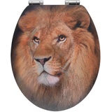 WENKO WC-Sitz Lion mit 3D-Effekt MDF, mit Absenkautomatik