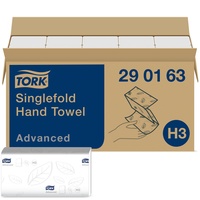 Tork Papierhandtücher 290163 H3 Advanced Soft Zick-Zack-Falzung 2-lagig 3.750 Tücher