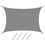 AMANKA Sonnensegel Rechteckig 300 x 200 cm grau