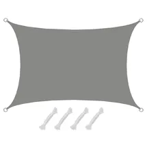 AMANKA Sonnensegel Rechteckig 300 x 200 cm grau