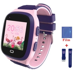 TPFNet Smart Watch für Kinder - IP67 - Silikon Armband - Android & IOS - Rosa
