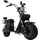 Rolektro Rolektro, E-Chopper 45, schwarz 45 km/h, 2 x 60V-25,6Ah Lithium-Akku, 3000 Watt", - Schwarz