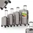 Juskys Rom Koffer-Set 4-tlg. champagner/beige