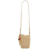 DESIGUAL Half Logo Raffia Bag Umhängetasche Beige