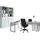 BMG Möbel Büromöbel-Set »Tabor«, (Set, 6 tlg.), grau