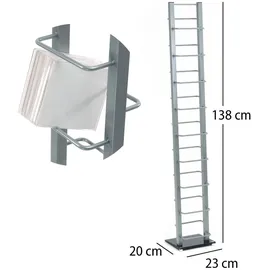 DESIGN DELIGHTS CD-Regal 20 x 138 x 12 cm Silber