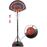 Yaheetech Basketballständer Basketballkorb mit Rollen Tragbar Korbanlage Basketballanlage von 217 bis 277 cm Schwarz