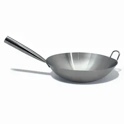 Edelstahl Wok Pfanne mit Griff D 36cm