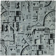 Ultimate Guard Battle-Tiles 1' Starship 30 x 30 cm (9) - Grau
