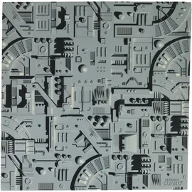 Ultimate Guard Battle-Tiles 1' Starship 30 x 30 cm (9) - Grau