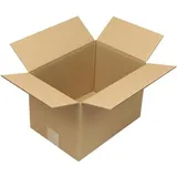 TransPak Wellpapp-Faltkarton 1-wellig, 300 x 300 x 300 mm, Qual. 1.20 B, braun