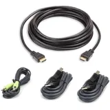ATEN 2L-7D03UHX4 USB HDMI Secure KVM - Tastatur- / Video- / Maus- / Audio- / USB