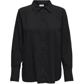 Jdy Hemdbluse JDYSAY L/S LINEN LOOSE SHIRT Schwarz L