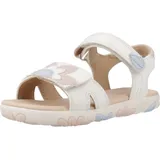 GEOX J Haiti Girl Sandal,WHITE/LT ROSE,31 EU