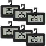 6 Stk Kühlschrankthermometer, Digital Kühlschrank Thermometer mit Gut Lesbarem LCD-Anzeige Thermometer für Gefrierschrank mit Frost Alarm Thermometer kühlschrank für Zuhause, Home, Restaurants, Küche