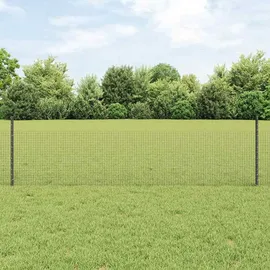 vidaXL Zaun 0,5 x 10 m Grau/Verzinkt