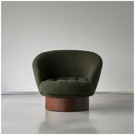 Tikamoon Sessel Ines Bouclé 100 x 82 x 91 cm Grün