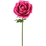 furnaro Riesenblume Rose pink – 120 cm große Kunstblume aus Polyester & Metall – dekorative XXL-Deko für Events, Zuhause & Schaufenster