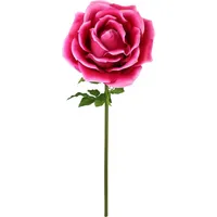 furnaro Riesenblume Rose pink – 120 cm große Kunstblume aus Polyester & Metall – dekorative XXL-Deko für Events, Zuhause & Schaufenster