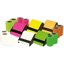 M-Wave Haftnotiz Rolle Dispenser - 15 tlg. 60 mm x 10 m neon sortiert.