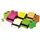 M-Wave Haftnotiz Rolle Dispenser - 15 tlg. 60 mm x 10 m neon sortiert.
