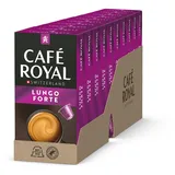 Café Royal Lungo Forte 100 Kapseln für Nespresso Kaffee Maschine - 8/10 Intensität - UTZ-zertifiziert Kaffeekapseln aus Aluminium