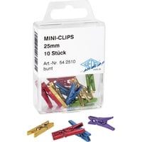 WEDO Kunststoff-Dekoklammern mehrfarbig Mini-Clips 10 St.