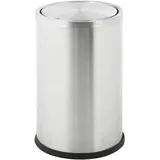 POV Abfallsysteme Papierkorb Swing, mit Schwingdeckel, 10 Liter, Edelstahl mattiert