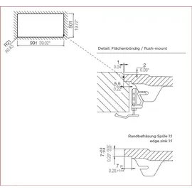 Schock Mono D-100L Flächenbündig Bronze + Excenterbetätigung