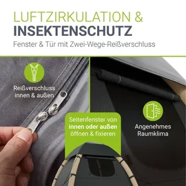 Juskys EasyFlow L Dunkelgrau/Khaki