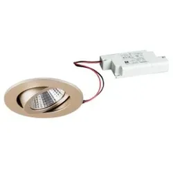 Brumberg 39261633 LED-Einbaustrahler 230 V AC, 50 Hz, 7 W, 38°, 2.700 K, rund, schwenkbar, champa
