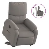 vidaXL Relaxsessel mit Aufstehhilfe Taupe Stoff