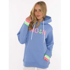 Zwillingsherz Rahel Hoodie mit MOIN und Anker Stickerei Blau L