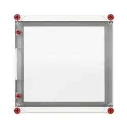 Striebel & John V33CPNJ6_R Klappdeckel 320x320x50mm mit roten Schrauben 4TBV854200C0100 V33CPNJ6R - 2 Stück
