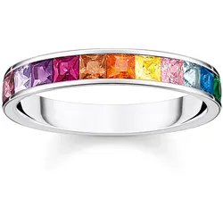 Thomas Sabo TR2403-477-7 Damen-Ring Silber Bunte Steine, 58/18,5