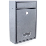 BITUXX Mini Briefkasten Wandbriefkasten erweiterbar Briefkastenanlage Anthrazit