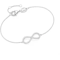 GIORGIO MARTELLO MILANO Armband Infinity mit Zirkonia Steinen, Silber