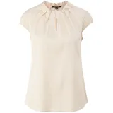 Comma, Comma Satinbluse mit Raffung beige 40